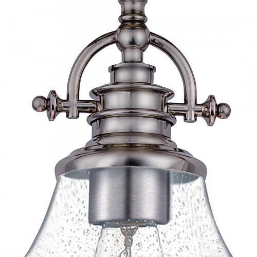 Quoizel GRTS1714BN Grant Semiflush mount 1 light brushed nickel Semi-Flush Mount