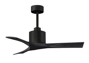 Matthews Fan NK-BK-BK-42 Nan 6-speed ceiling fan in Matte Black finish with 42” solid matte black wood blades