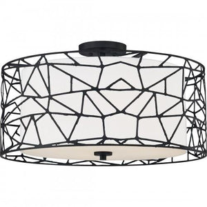 Quoizel QSF5274MBK Newcastle Semi flush 4 light matte black Semi-Flush Mount