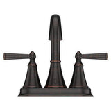 Saxton 2-Handle 4" Centerset Bathroom Faucet in Tuscan Bronze