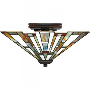 Quoizel TFMK1714VA Maybeck Semi-flush mount tiffany 2 light valiant Flush Mount