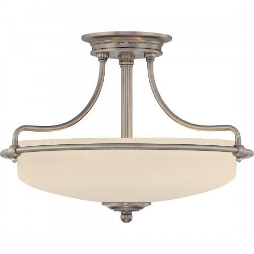 Quoizel GF1717AN Griffin Semi flush antq nikl 17"d Semi-Flush Mount