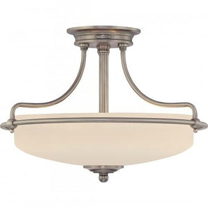 Quoizel GF1717AN Griffin Semi flush antq nikl 17"d Semi-Flush Mount