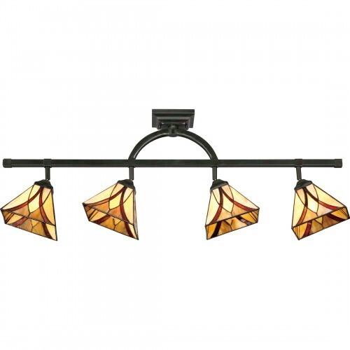Quoizel TFAS1404VA Asheville Track light tiffany 43.5"w valiant bronz Track Light