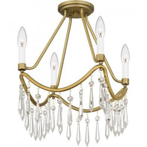 Quoizel AID1712AB Airedale Semi flush 4 lights aged brass Semi-Flush Mount