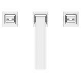 Verve 2-Handle 8 in - 15 in. Widespread Bathroom Faucet without Handles with Square Spout in Polished Chrome