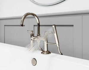 Pfister Polished Nickel Tisbury Deck Mounted Tub Filler LG6-2TBD