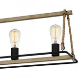 Quoizel OKP542MBK Oak Park Linear chandelier 5 lights matte black Island Light