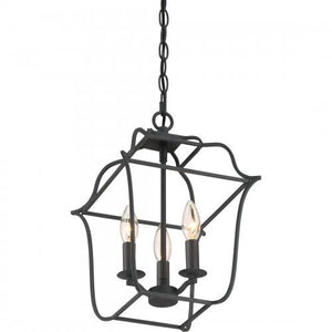 Quoizel GLY5203BA Gallery 3 light foyer ryl ebony Pendant