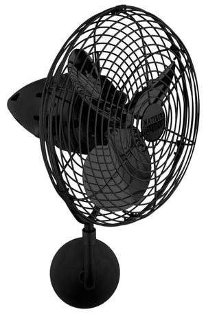 Matthews Fan BP-BK-MTL Bruna Parede wall fan in Matte Black finish.