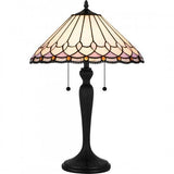 Quoizel TF6149MBK Tiffany Table lamp tiffany 2 lights matte black Table Lamp