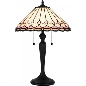 Quoizel TF6149MBK Tiffany Table lamp tiffany 2 lights matte black Table Lamp
