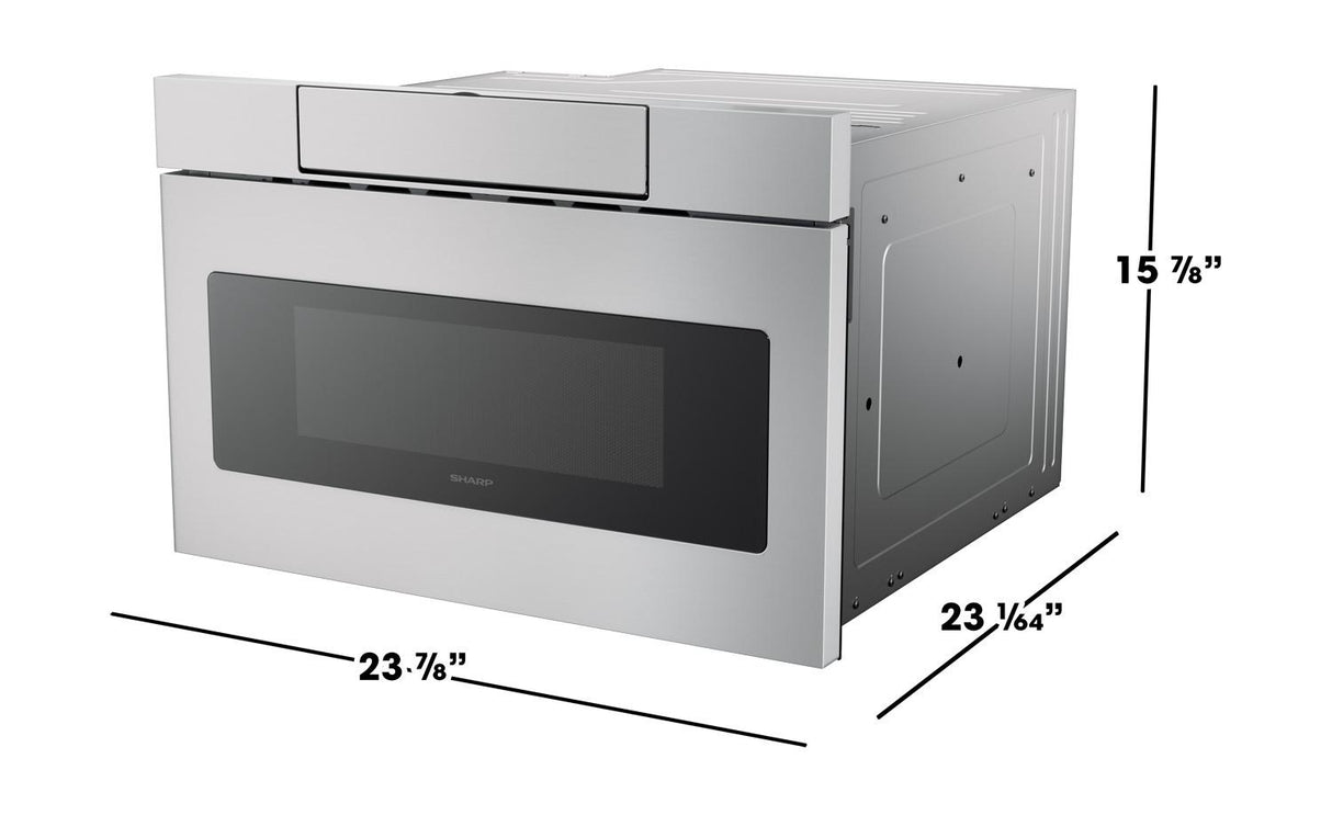 Sharp Insight SMD2470ASY 24" / 1.2 CF Flat Panel Microwave Drawer, Easy Touch Open