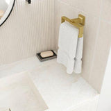 Verve Towel Ring in Brushed Gold