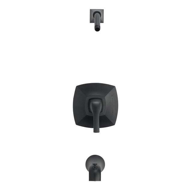 Gerber D500018LSBSTC Satin Black Vaughn Tub & Shower Trim Kit, Without Showerhead