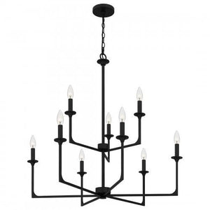 Quoizel PRC5232MBK Prescott Chandelier 9 lights matte black Chandelier