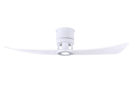Matthews Fan LW-MWH-MWH Lindsay ceiling fan in Matte White finish with 52" solid matte white wood blades and eco-friendly, dimmable LED light kit.
