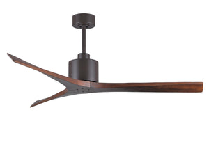 Matthews Fan MW-TB-WA-60 Mollywood 6-speed contemporary ceiling fan in Textured Bronze finish with 60” solid walnut tone blades