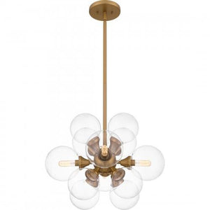 Quoizel GLI2820BWS Glinda Pendant 4 lights brushed weathered brass Pendant