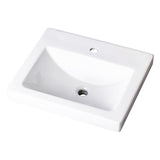 Gerber G0012892 White Wicker Park Rectangular Single Hole Above Counter Bathroom Sink