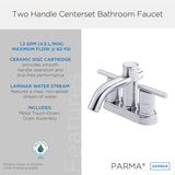 Gerber D301158BN Brushed Nickel Parma Two Handle Centerset Lavatory Faucet