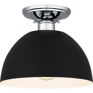 Quoizel QSF5575EK Quoizel Semi-Flush Mount Semi flush 1 light earth black Semi-Flush Mount