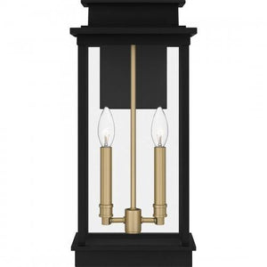 Quoizel NOE8409MBK Noelle Outdoor wall 2 lights matte black. Outdoor Lantern