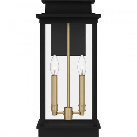 Quoizel NOE8409MBK Noelle Outdoor wall 2 lights matte black. Outdoor Lantern