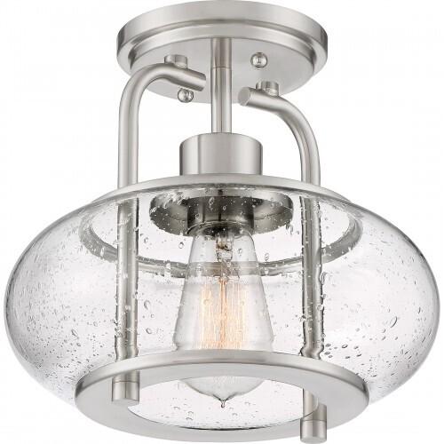 Quoizel TRG1710BN Trilogy Semi flush 1 light brsh nikl Semi-Flush Mount