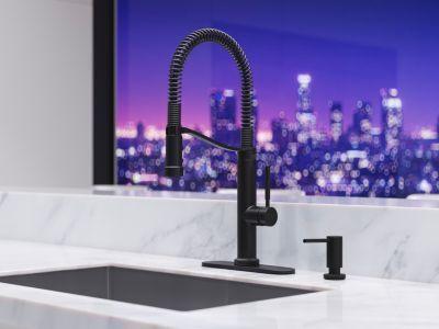 Pfister Matte Black Kitchen Soap Dispenser