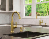 Port Haven 1-Handle Bar/Prep Kitchen Faucet in Brushed Gold
