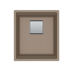 FRANKE PKG11014OYS Peak  16.1-in. x 18.1-in. Oyster Granite Undermount Single Bowl Kitchen Sink - PKG11014OYS In Oyster