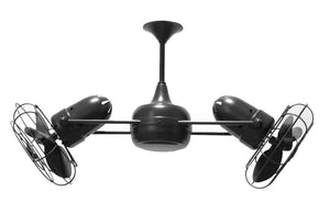 Matthews Fan DD-BK-MTL Duplo Dinamico 360” rotational dual head ceiling fan in Matte Black finish with Metal blades.