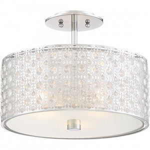 Quoizel PCVY1714C Verity Crystal Semi Flush Mount Ceiling Lighting, 3-Light, 300 Watts, Polished Chrome {Showroom Display for Sale}