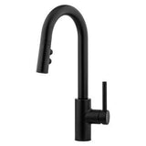 Stellen1-Handle Pull-Down Bar/Prep Kitchen Faucet in Matte Black