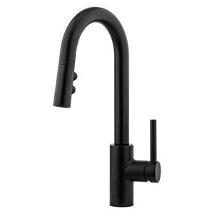Stellen1-Handle Pull-Down Bar/Prep Kitchen Faucet in Matte Black