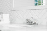 Pfirst Series 2-Handle 4" Centerset Bathroom Faucet with Blade Knobs in Polished Chrome