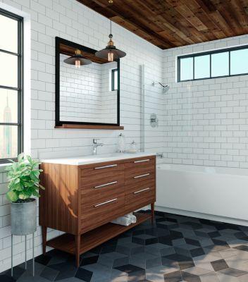 Polished Chrome Pfirst Modern 1-handle Tub & Shower, Trim Only LESS... R89-0700