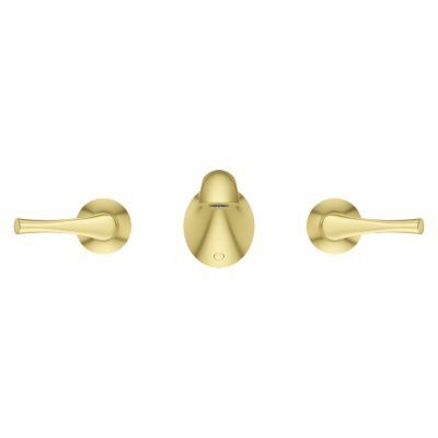 Pfister Brushed Gold 2-handle Wall Mount Bathroom Faucet LG49-RH4BG