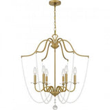 Quoizel SDY5028AB Sunday Chandelier 6 lights aged brass Chandelier