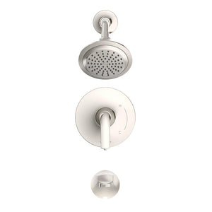 Gerber D501034BNTC Brushed Nickel Lemora Tub & Shower Trim Kit, Diverter On Valve, ...