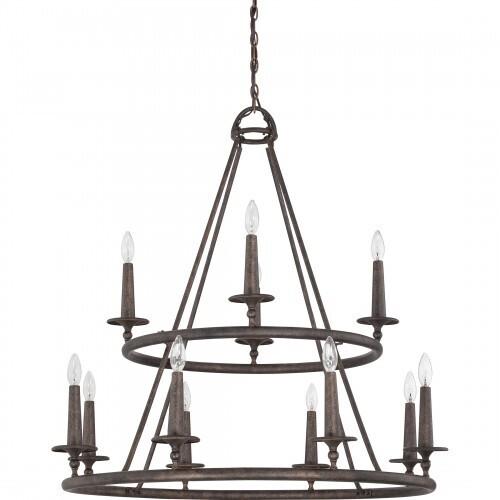 Quoizel VYR5012ML Voyager Chandelier 12 light malaga Chandelier