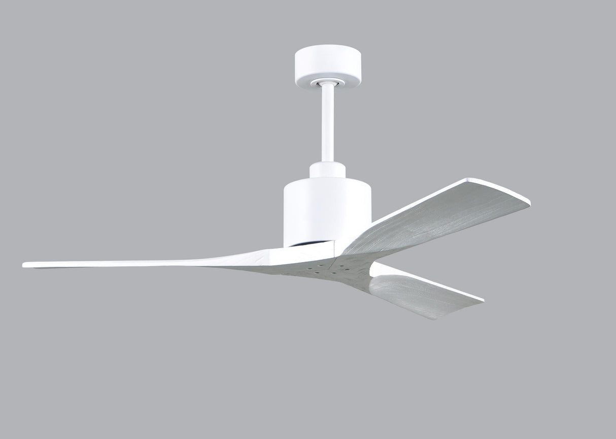 Matthews Fan NK-MWH-MWH-52 Nan 6-speed ceiling fan in Matte White finish with 52” solid matte white wood blades