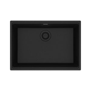 FRANKE MAG11025-ONY Maris Undermount 27-in x 19-in Granite Single Bowl Kitchen Sink in Onyx In Onyx