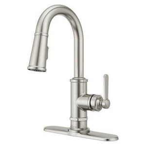 Port Haven Pull-Down Bar/Prep Faucet in Stainless Steel