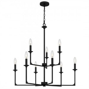 Quoizel PRC5232MBK Prescott Chandelier 9 lights matte black Chandelier