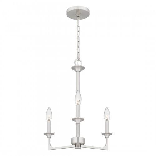 Quoizel PRC5016BN Prescott Chandelier 3 lights brushed nickel Chandelier