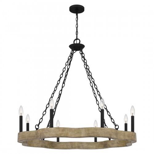 Quoizel CRX5036MBK Croix Chandelier 8 lights matte black Chandelier