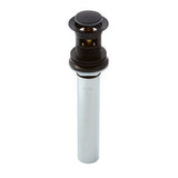 Push and Seal All Metal Drain in Matte Black