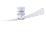 Matthews Fan LW-MWH-MWH Lindsay ceiling fan in Matte White finish with 52" solid matte white wood blades and eco-friendly, dimmable LED light kit.